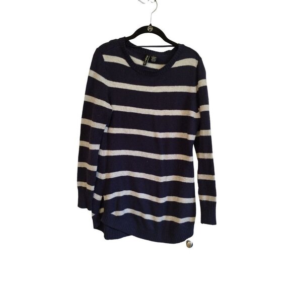 Free For All blue and white strip sweater - Picture 1 of 5